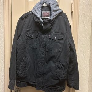 Men’s Levi’s coat with faux sweatshirt lining